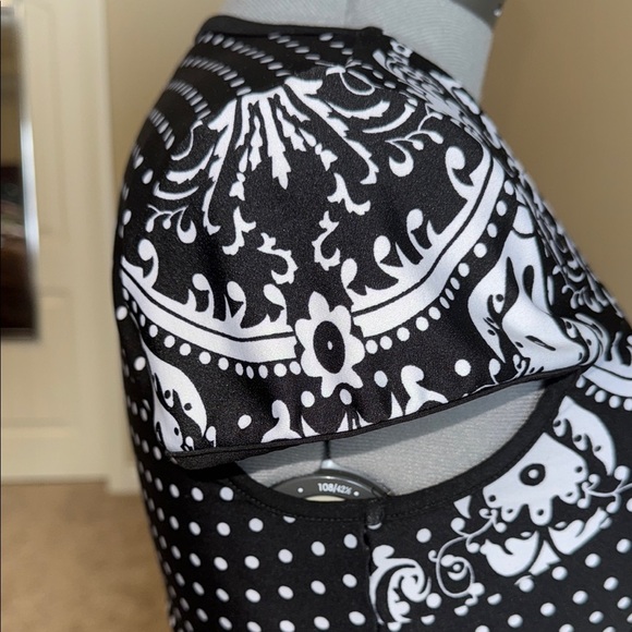 Reitmans Dress Black and White Sheath Sweetheart Neckline Women's Size M - Picture 9 of 16